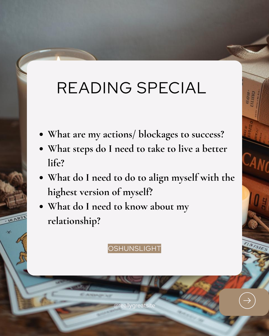 Reading Special: One Question Sacred Reading