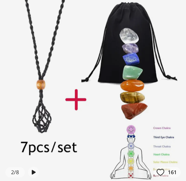 7 Chakra Reiki Healing Stone Necklace