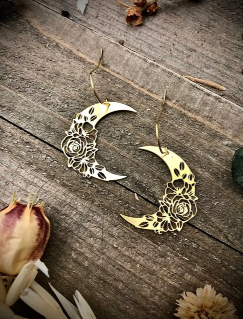 Crescent Moon Dangles