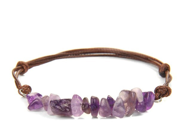 Reiki Infused 21 mm Natural Amethyst Bracelet