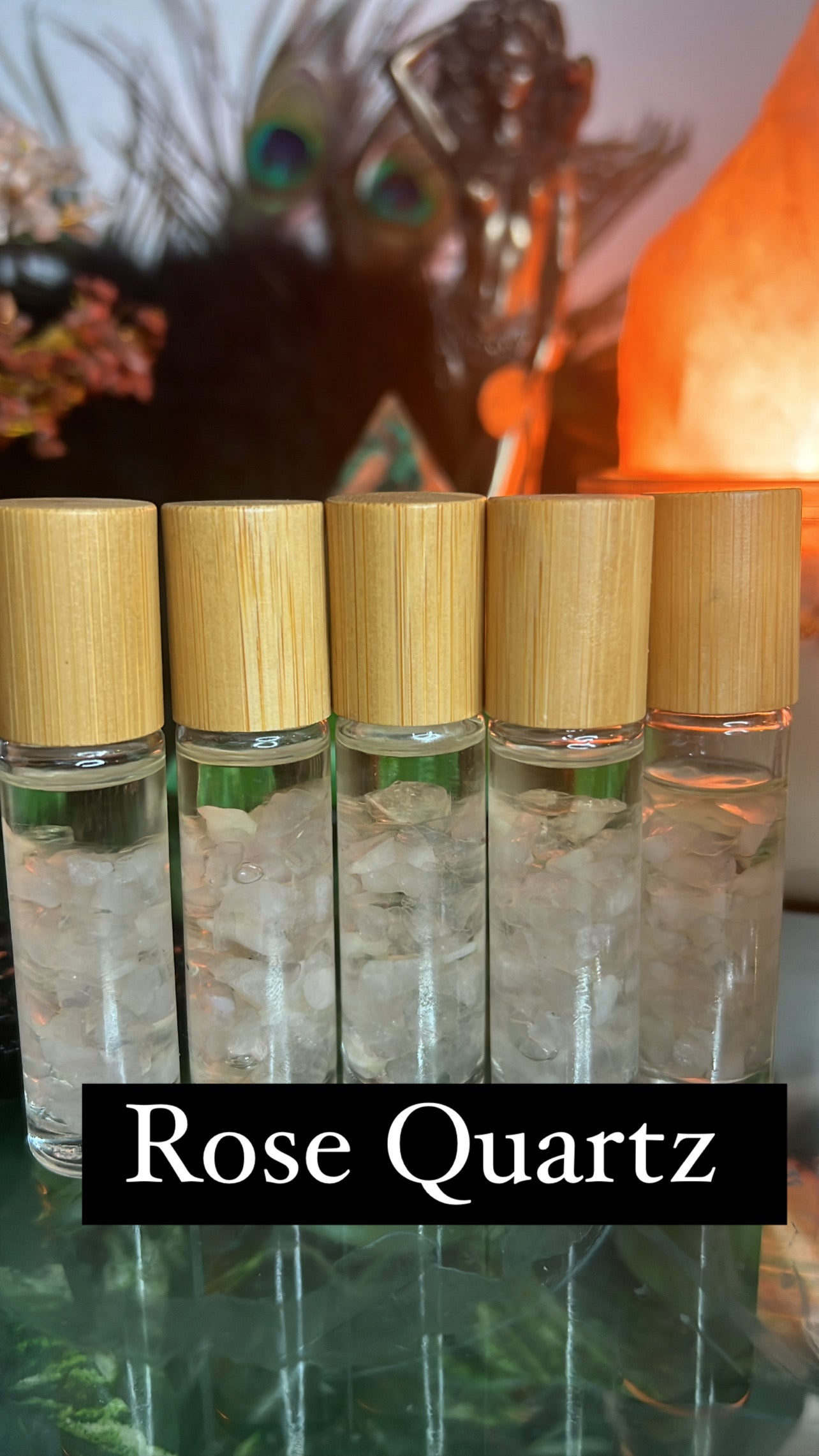 Reiki Infused Rose Quartz Roller Bottle