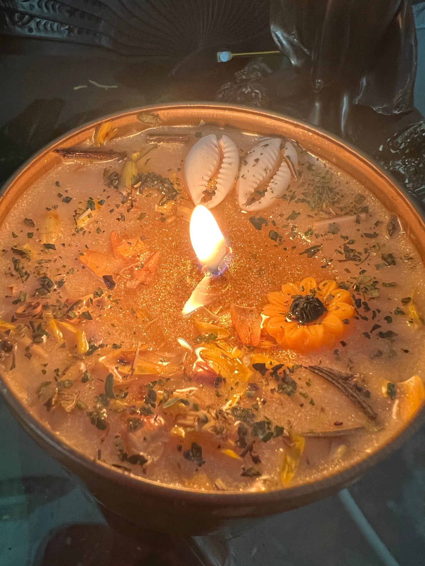 Oshun's Blessing Candle - Orisha Devotional Hoodoo Candle