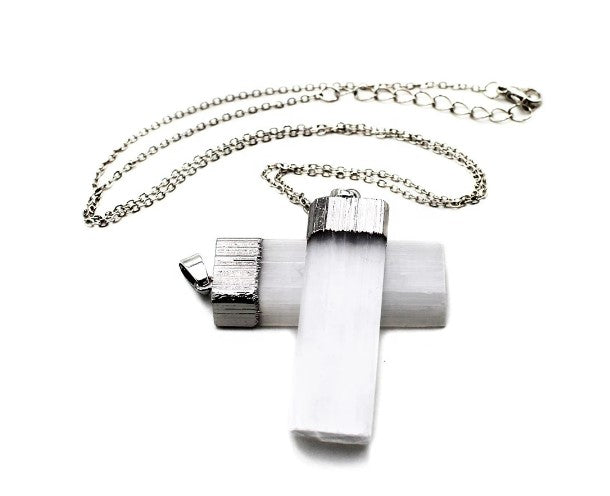 Reiki Infused Selenite Pendent