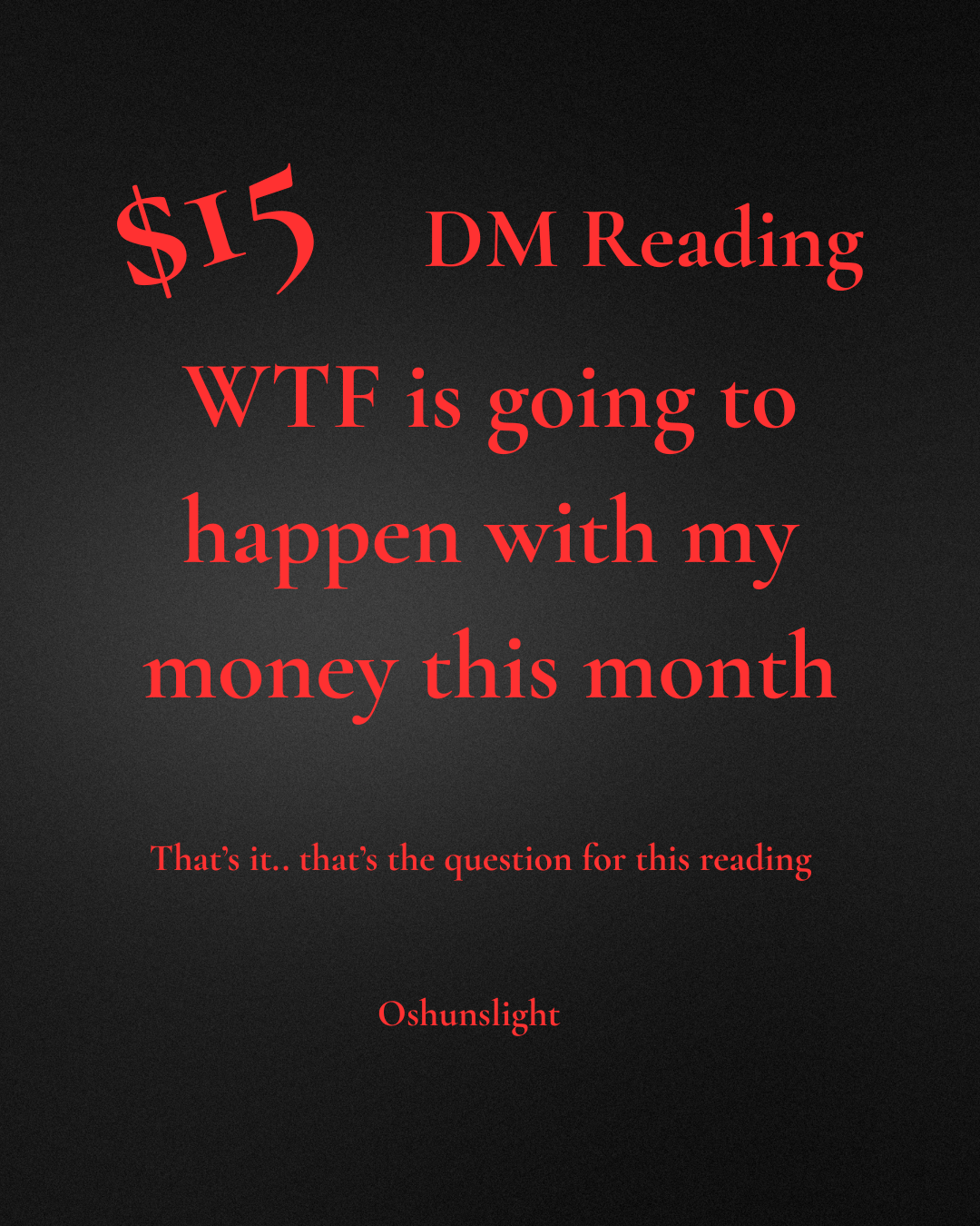 WTF is going to happen with my money this month