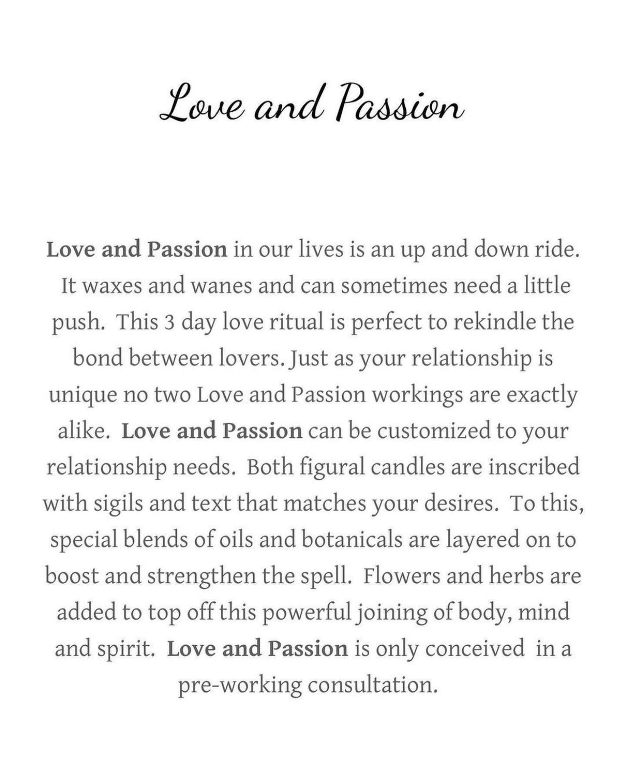 Love and Passion